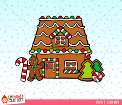 Gingerbread House Builder Christmas Clip Art by LittleRed | TpT