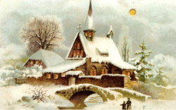 Vintage Landscape - Landscapes - Vintages Cards - Christmas ...