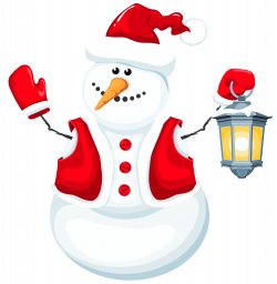 Christmas Snowman with Lantern PNG Clipart | Gallery Yopriceville ...