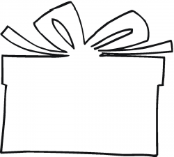 Christmas Present Outline Clipart