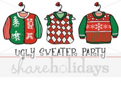 Ugly Sweater Party Clipart | Christmas Clipart