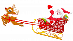 28+ Collection of Santa Sleigh Clipart Free | High quality, free ...