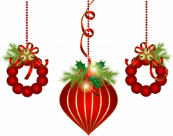 Transparent Red Christmas Ornaments PNG Clipart | Gallery ...
