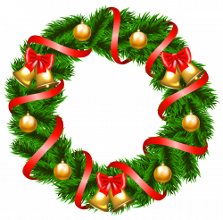 Decorative Christmas Wreath PNG Clipart Image | Gallery ...