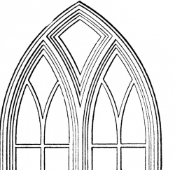 Gothic Church Windows Clip Art - The Graphics Fairy