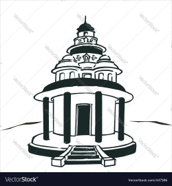 Beautiful Inspiration Temple Clipart Hindu Black And White 8 Station ...
