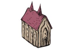 Medieval Church Drawing by patrimonio | Design Bundles