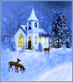 Winter Church Backgrounds | ButterflyWebGraphics