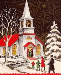 Winter Church with Snow Trees PNG Clipart Image | Clipart and ...