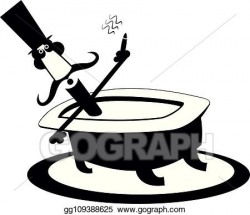 Vector Clipart - Cartoon long mustache man takes a bath and ...