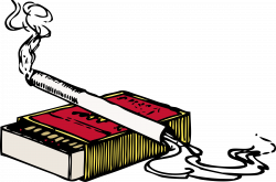 Clipart - cigarette and matchbox