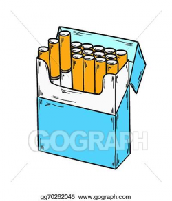 Vector Illustration - Pack of cigarettes. EPS Clipart ...