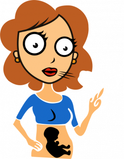 Clipart - Pregnant Lady Smoking Redrawn No Background