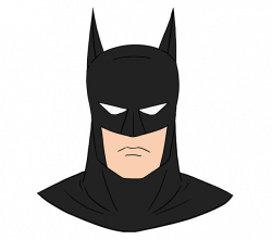 Drawn face batman - Pencil and in color drawn face batman