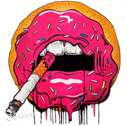 Donut Lips With Cigarette DESIGN BY Robinn | all | Pinterest ...