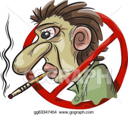 Vector Art - No smoking symbol. Clipart Drawing gg63347454 ...