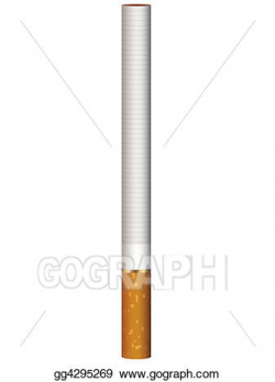 Drawing - Cigarette. Clipart Drawing gg4295269 - GoGraph