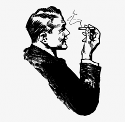 Drawn Cigarette Male Smoking - Smoking Man Clip Art - Free ...