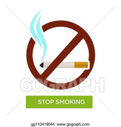 EPS Vector - No smoking sign harmful habit crossed cigarette ...
