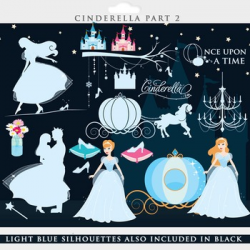 Cinderella clip art - princess clipart glass slipper pumpkin carriage prince