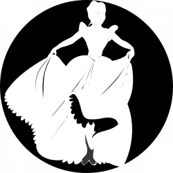 White Princess Silhouette In Black Background Clip Art Pictures ...