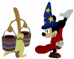 Image - Sorcerer Mickey and Broom Toystoryfan artwork.png | Disney ...