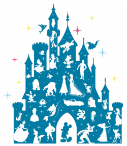 Disney castle disneyland clipart blue castle pencil and in ...