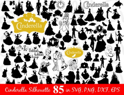 Cinderella 85 SVG Bundle, Cinderella Silhouette svg ...
