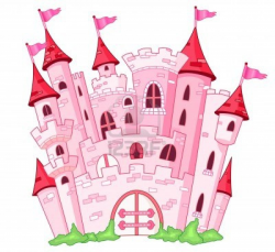 Cinderella Castle Clip Art Pink Princess Birthday Party Kids ...