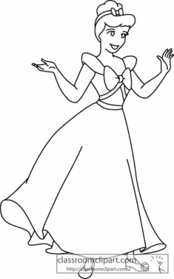 Cinderella Clipart cinderella outline 1 - 311 X 500 Free ...
