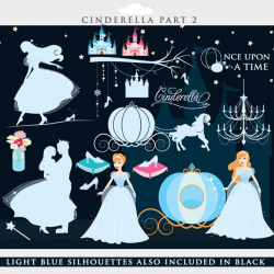 Cinderella clip art - princess clipart glass slipper pumpkin carriage  prince shoe fairy tale fairytale personal commercial use Cendrillon