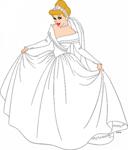 Cinderella Wedding Dress Clipart