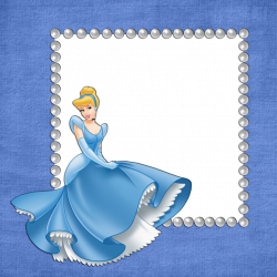 Blue Girls Transparent Frame with Cinderella | Gallery Yopriceville ...
