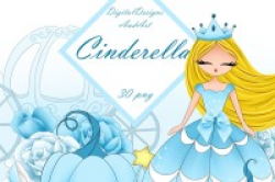 Cinderella clipart By DigitalDesignsAndArt | TheHungryJPEG.com