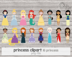 Princess Clipart, Disney princess clip art, cute princess ...