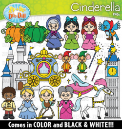 Cinderella Kids Clipart Set {Zip-A-Dee-Doo-Dah Designs}