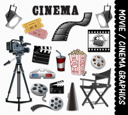 Movie Equipment Clip Art Clipart Graphic Scrapbook Cinema