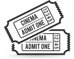 28+ Collection of Movie Ticket Clipart Black And White | High ...