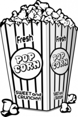 Downloads | Pop corn | Clipart black, white, Clip art, Movies