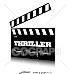 Stock Illustration - Clap film of cinema thriller genre ...