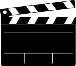 Clapper-board clip art | Projects to Try | Movie night ...