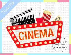 Cinema ClipArt, Cinema Png File, Movie Theater PNG,Movie Tickets PNG  Digital Download Printable Artwork Design for printing and other crafts