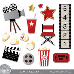 MOVIE Clip Art Movie Clipart Download, Movie Party Theater Clip Art  Hollywood Clip Art Vector Movie Clip Art