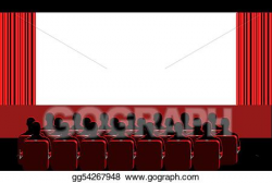 Stock Illustration - Cinema - red room. Clipart Drawing ...
