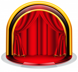 Stage with Red Curtains PNG Clipart Image | Graphics | Pinterest ...