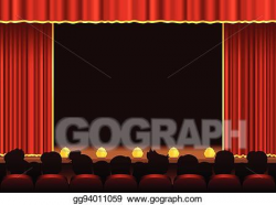 Vector Art - Cinema and theatre stage area. eps. Clipart ...