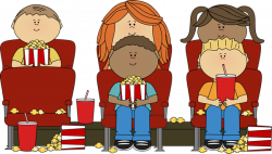 Kids watching a movie in a movie theater. | Clip Art-Movies ...