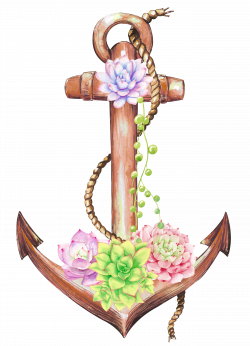 Anchor clipart/ flower clipart/ watercolor clipart/ tatoo clipart ...