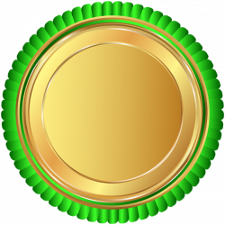 Gold Green Seal Badge PNG Clip Art Image | Pita | Pinterest | Art ...