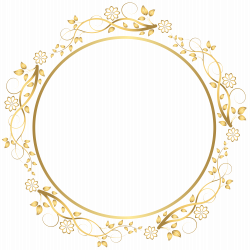 Gold Round Floral Border Transparent PNG Clip Art Image | Gallery ...